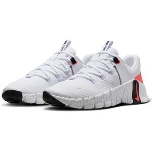 Nike Free Metcon 5. White Bright Crimson. SIZE 8.5 - DV3949-100